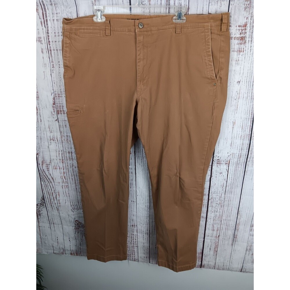 Duluth Trading Flex Pants Men's 42x30 Brown Ballroom Khakis  Canvas Workwear